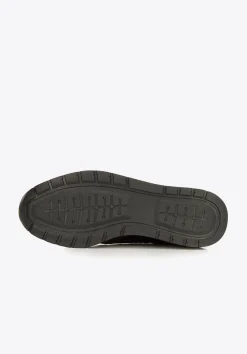 Męskie sneakersy ze skóry zamszowej i licowej czarne><noscript><img width=