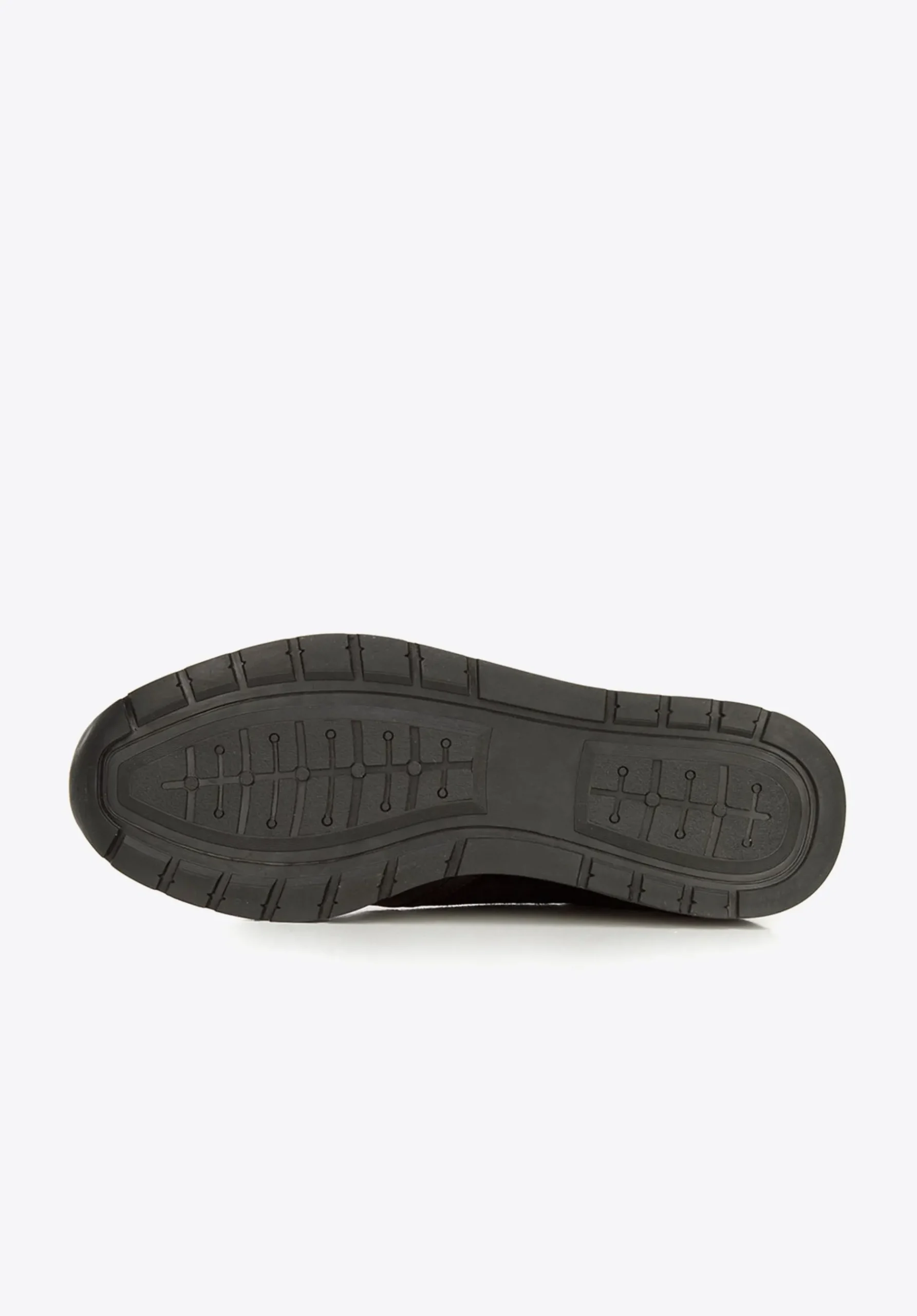 Męskie sneakersy ze skóry zamszowej i licowej czarne>WITTCHEN Clearance