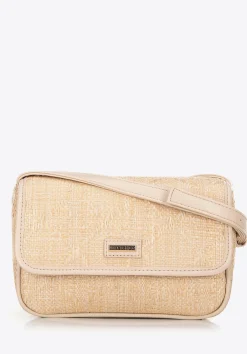 Pleciona crossbody z klapą mała beżowa>WITTCHEN Hot