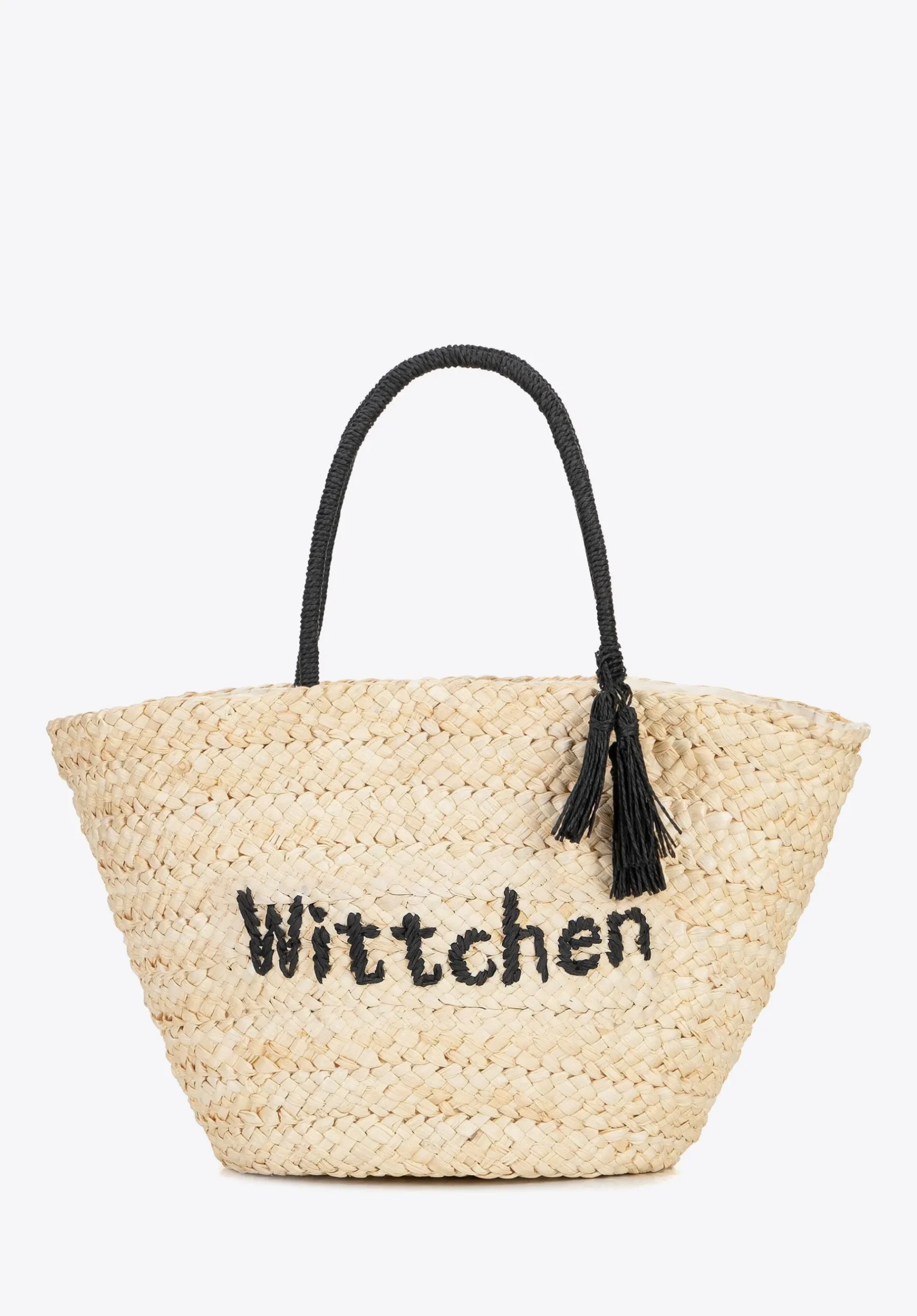 Pleciony koszyk z logo beżowo - czarny>WITTCHEN Sale