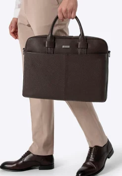 Skórzana torba na laptopa 16” ciemny brąz>WITTCHEN Discount