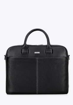Skórzana torba na laptopa 16” czarna>WITTCHEN Fashion