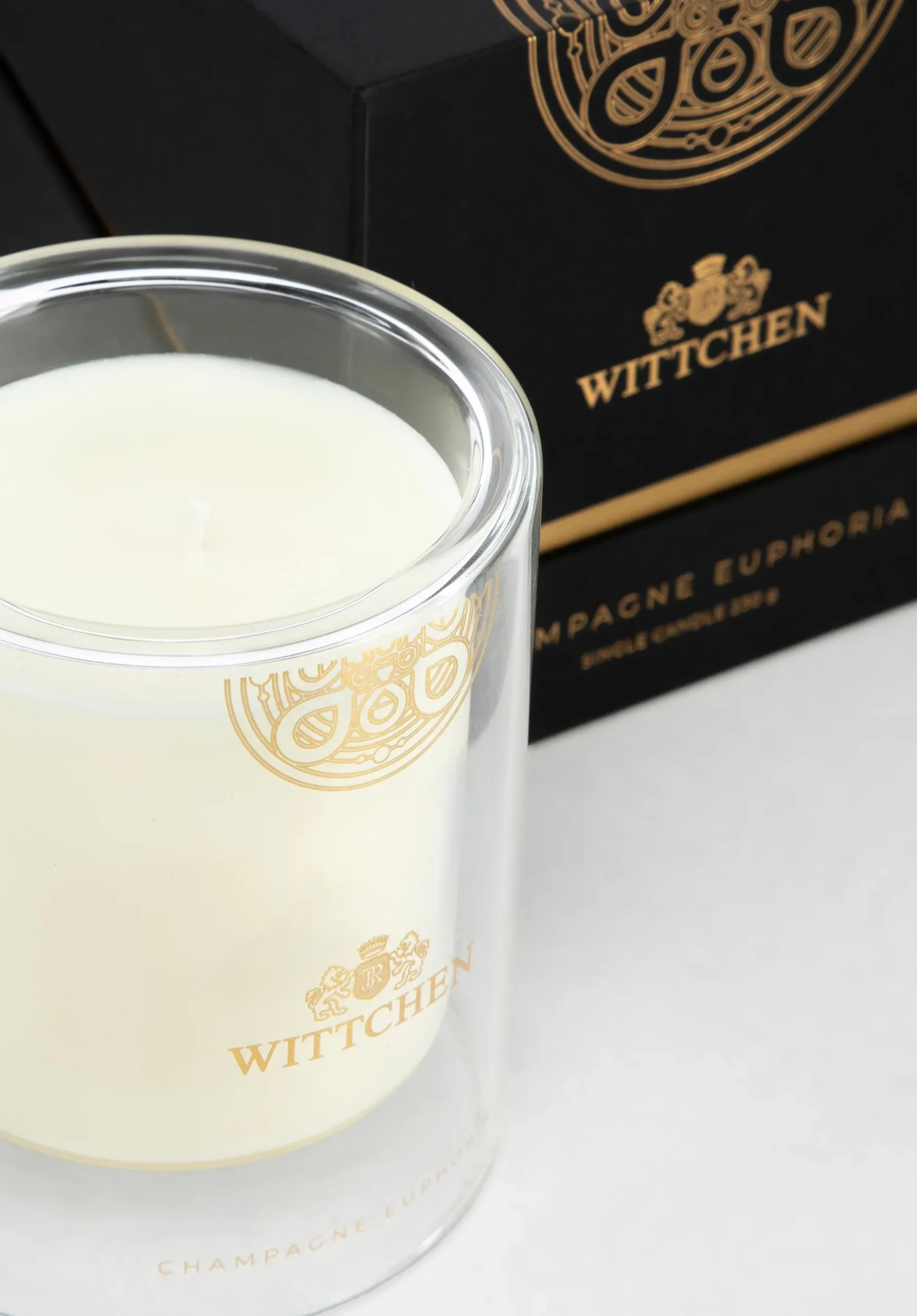 Sojowa świeca z bawełnianym knotem mała Champagne Euphoria>WITTCHEN Fashion