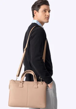 Torba na laptopa 14,5” z imitacji skóry beżowa>WITTCHEN Hot