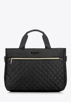 Torba na laptopa 14'' biznesowa z pikowaniem czarna>WITTCHEN Online
