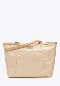 Torebka shopperka żakardowa w monogram kremowa>WITTCHEN Hot