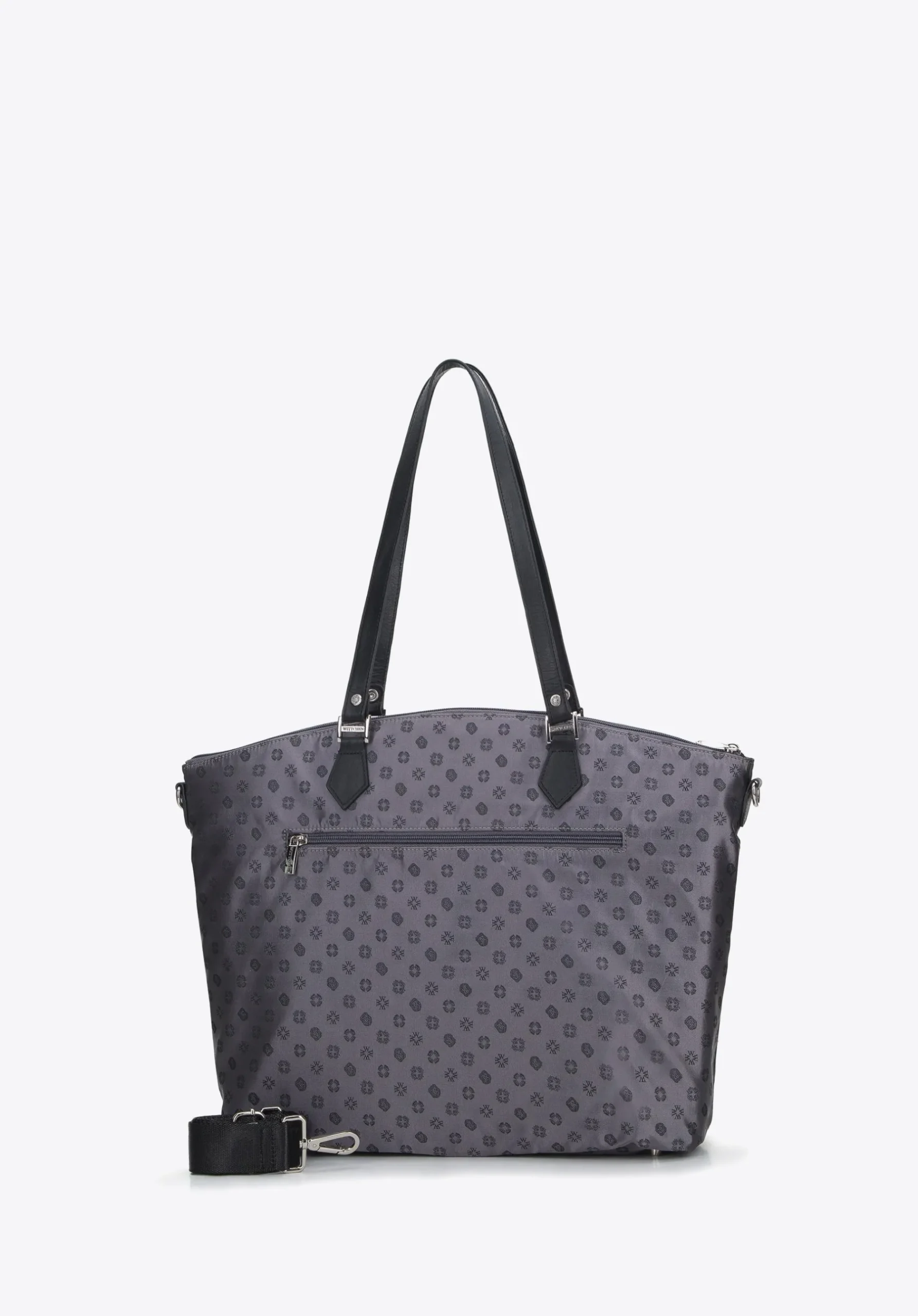 Torebka shopperka z żakardu i skóry szara>WITTCHEN Fashion