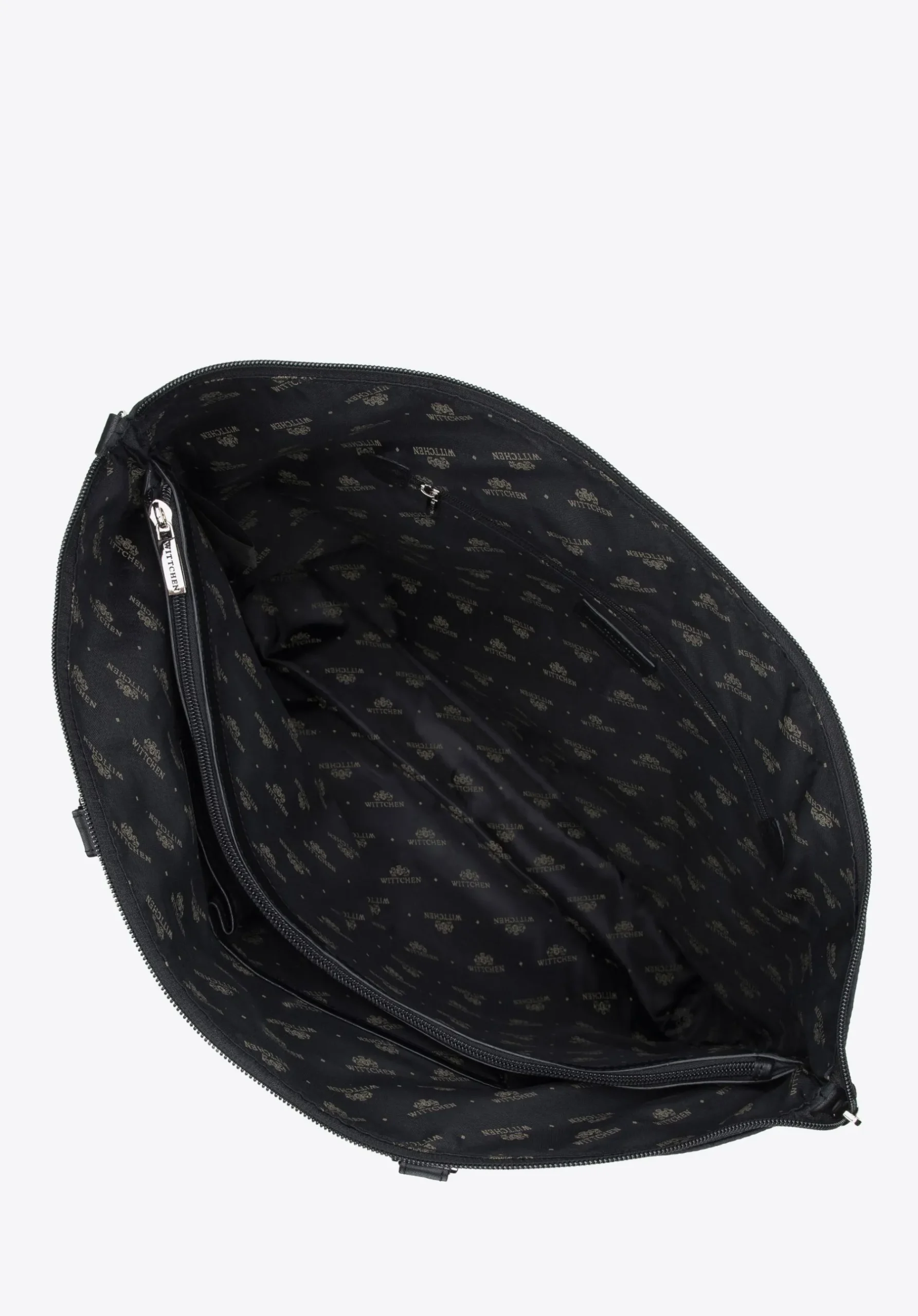 Torebka shopperka z żakardu i skóry szara>WITTCHEN Fashion