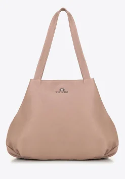 Torebka shopperka ze skóry naturalnej beżowa>WITTCHEN Fashion