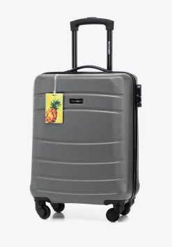 Walizka kabinowa z ABS - u żłobiona z identyfikatorem szara>WITTCHEN Clearance