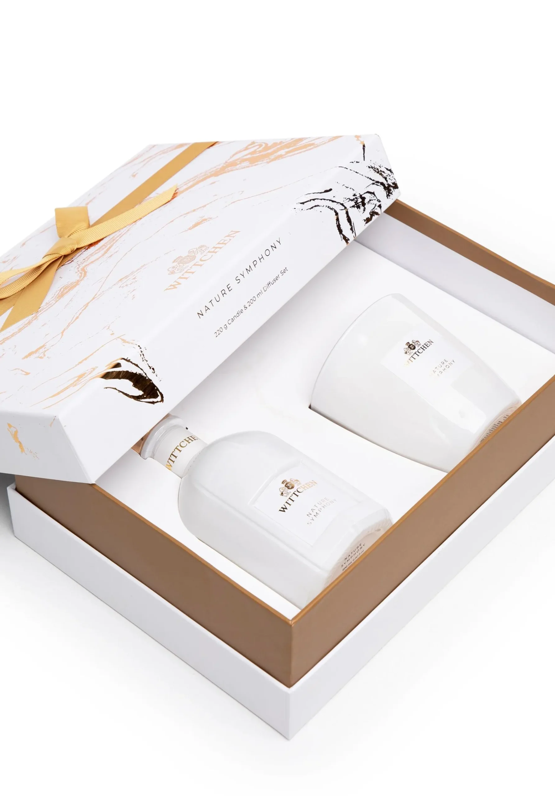 Zestaw - świeca sojowa i dyfuzor Gold Promise>WITTCHEN Fashion