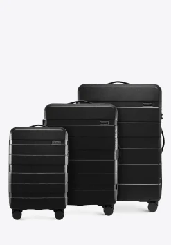 Zestaw walizek z ABS-u w poziome pasy>WITTCHEN Hot